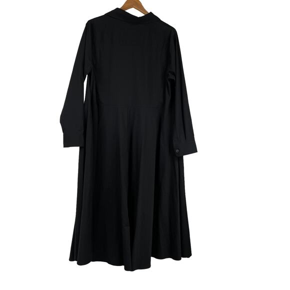 Pari Passu NWOT Poplin Shirtdress Black Side Pockets Size C2 (US 14) NO BELT - Picture 4 of 12